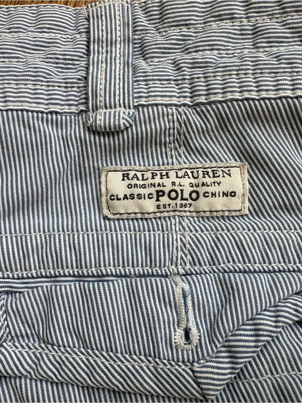 Polo Ralph Lauren 34x10 Striped Cargo Shorts Cotton Beach Preppy Casual Chino